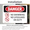 Signmission No Swimming No Lifeguard On Duty, 14 in W x Rectangle, Vinyl Decal OS-2PACK-DS-D-1014-L-1711 - alternate 6